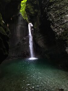 Waterfall Kozjak, Kobarid, Slovénie
