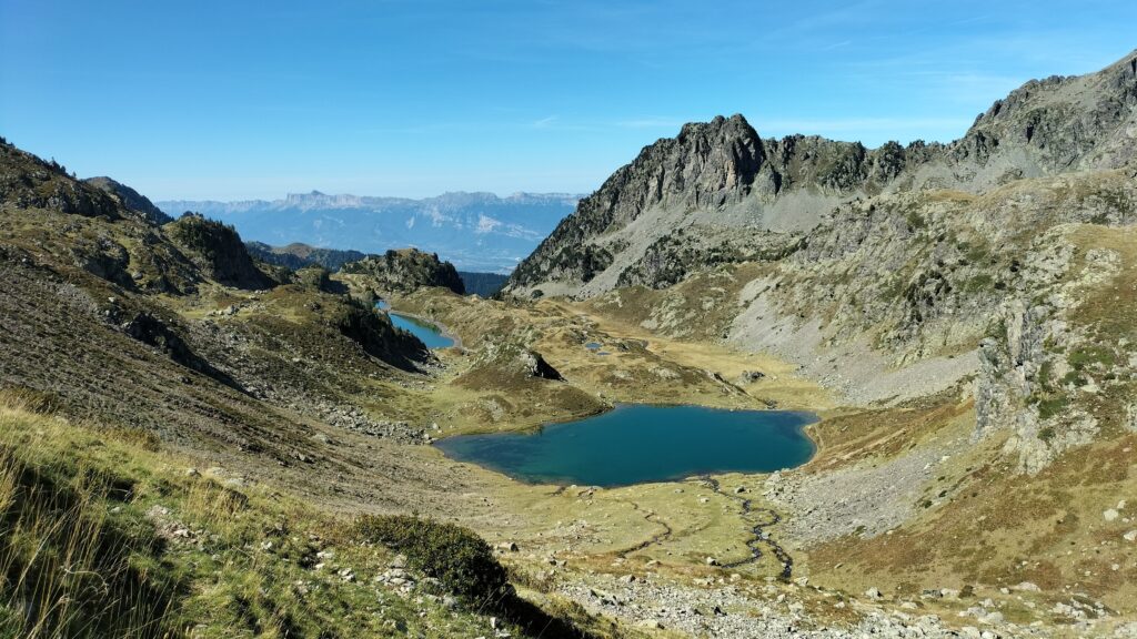 Lacs Longet et Claret vu d'en haut