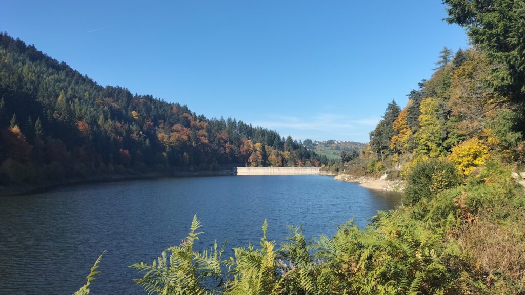 Barrage du Pas du Riot entouré d'arbres