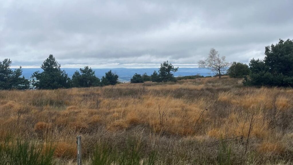 Vue sur la vallée et les montagnes environnantes depuis le crêt de Chaussitre