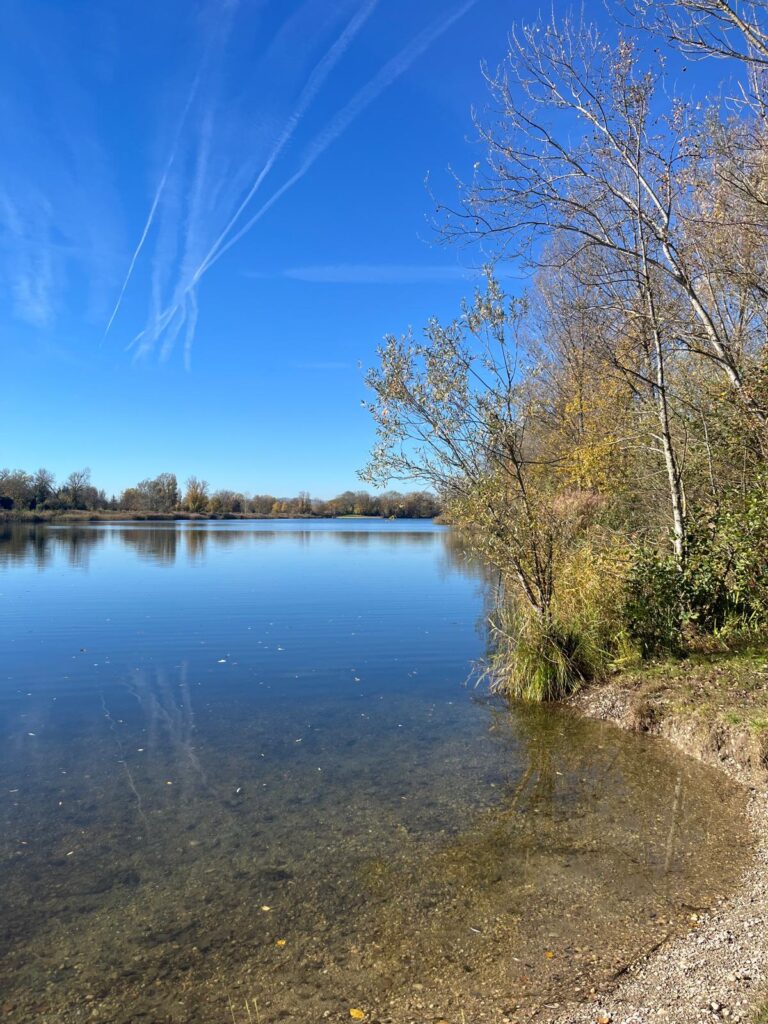 Vue sur le lac de Miribel